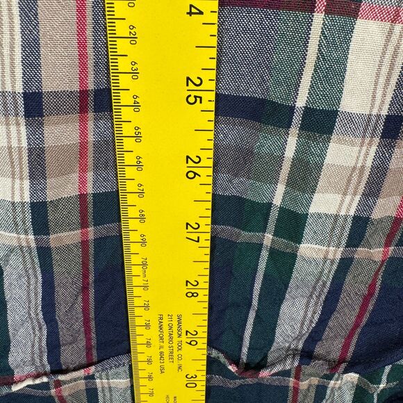 Sir Pendleton Shirt Mens XL Blue Plaid Flawed Sleeves Shrunk And Has 2 Holes - Picture 4 of 10